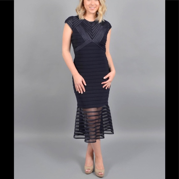 Betsy & Adam Dresses & Skirts - ⚡️SALE⚡️NWT Betsy & Adam sheer flounce hem dress